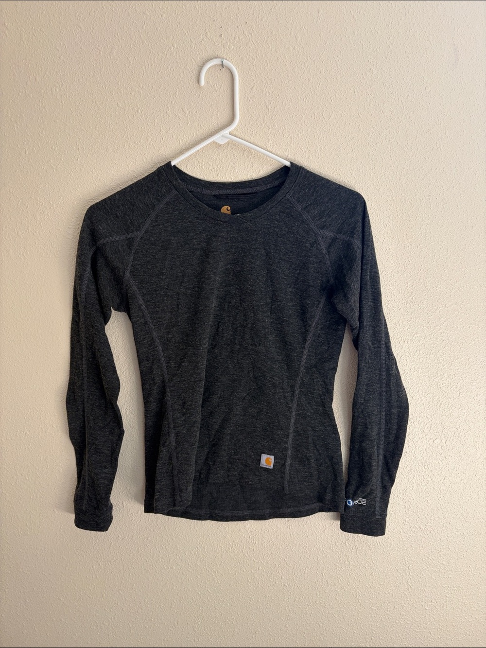 Carhartt Dark Charcoal Heather Long Sleeve Crew Shirt